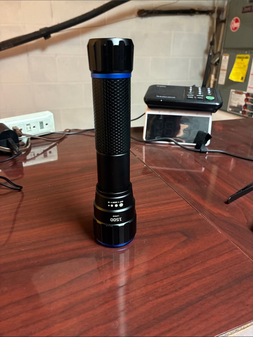 KOBALT Flashlight with Blue Accents - 1500 Lumen Marking